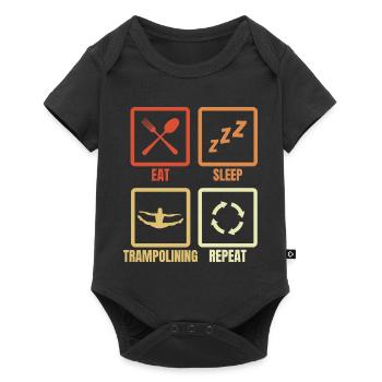 Eat Sleep Trampoline Repeat - Baby Premium short-sleeve bodysuit - black - Front