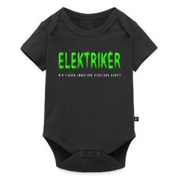 Elektriker Handwerker Design - Baby Premium Kurzarmbody - Schwarz - Vorne