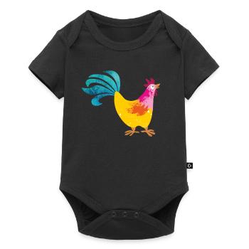 Rooster Farm Kids Coloré Agriculteur Farm Chef - Body à manches courtes Premium Bébé - noir - Devant