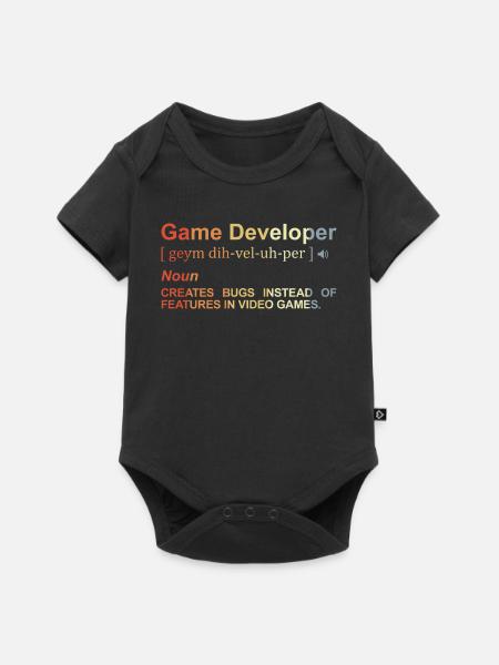 Game Developer Definition - Baby Premium short-sleeve bodysuit - black