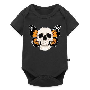 Butterfly Skull - Baby Premium short-sleeve bodysuit - black - Front