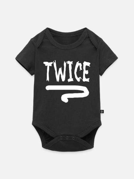 Zweimal zuschlagen - Baby Premium Kurzarmbody - Schwarz