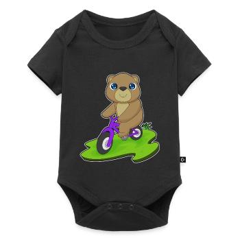 Vélo d’ours - Body à manches courtes Premium Bébé - noir - Devant