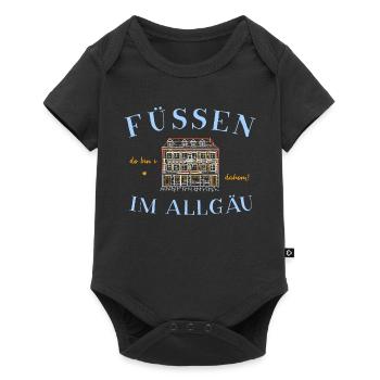 Füssen im Allgäu, Altstadt, Fassade Stadtapotheke - Baby Premium Kurzarmbody - Schwarz - Vorne