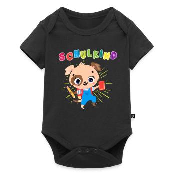 Schulkind - Einschulung 2023 - Für den Schulbeginn - Baby Premium Kurzarmbody - Schwarz - Vorne