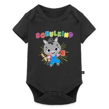 Stilvoll ins Schulleben! Unser Einschulungs-Design - Baby Premium Kurzarmbody - Schwarz - Vorne