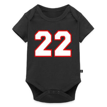22 - Baby Premium Kurzarmbody - Schwarz - Vorne