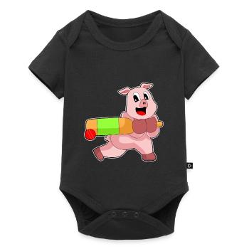 Pig Cricket Cricket Bats - Baby Premium short-sleeve bodysuit - black - Front