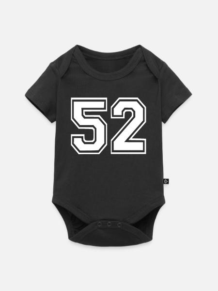 52 - Baby Premium Kurzarmbody - Schwarz