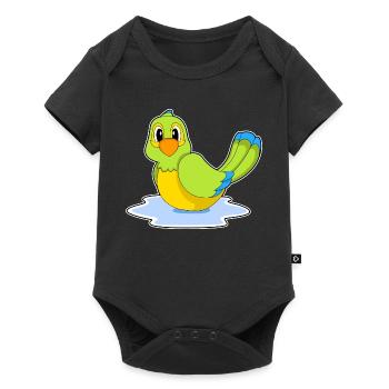 Perroquet nageant - Body à manches courtes Premium Bébé - noir - Devant