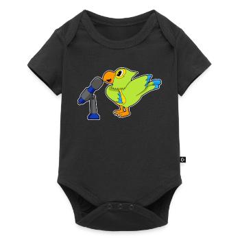 Parrot Singer Microphone Singing - Baby Premium short-sleeve bodysuit - black - Front