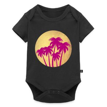 Circle Gold Palm Pink Holiday Deluxe South Seas Luxury - Baby Premium short-sleeve bodysuit - black - Front