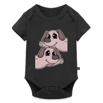 Dog dogs - Baby Premium short-sleeve bodysuit - black - Front