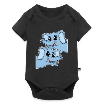 Elephant Elephant - Baby Premium short-sleeve bodysuit - black - Front