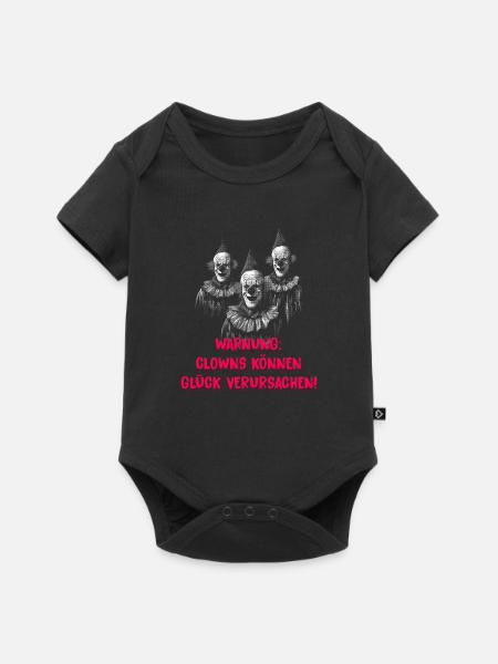 Clown Design - Baby Premium Kurzarmbody - Schwarz