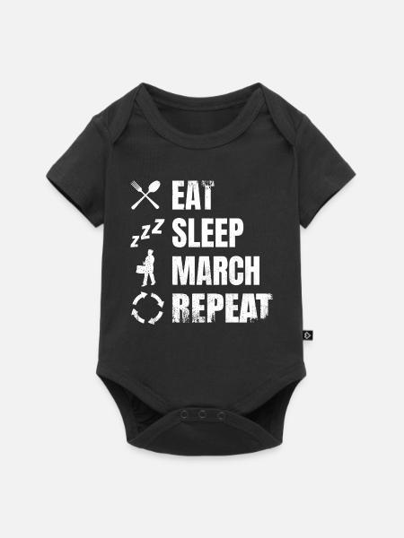 Trommelspieler Tägliche Routine - Baby Premium Kurzarmbody - Schwarz