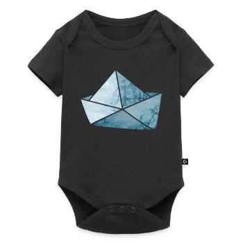 Paper Boat Anchor Sea Sea Ship Holiday Boat - Baby Premium short-sleeve bodysuit - black - Front