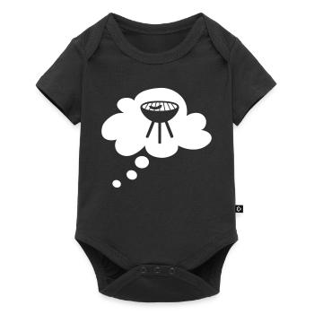 Grill Cloud Thought Bubble Grilling Barbecue Party Fan Fun - Baby Premium short-sleeve bodysuit - black - Front