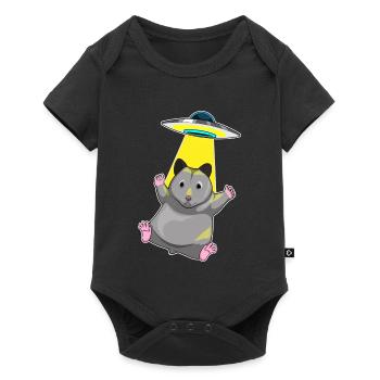 Hamster Spaceship Space - Body à manches courtes Premium Bébé - noir - Devant