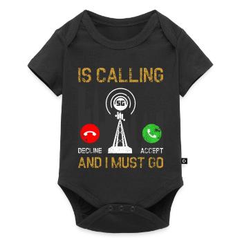5G Signal City Dilemma - Baby Premium short-sleeve bodysuit - black - Front