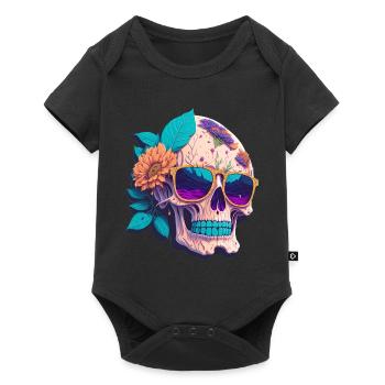 Skull - Baby Premium short-sleeve bodysuit - black - Front