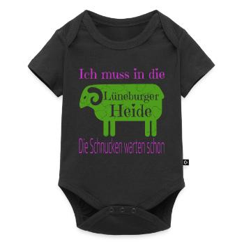 Lüneburger Heide Motiv - Baby Premium Kurzarmbody - Schwarz - Vorne