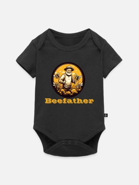 Beefather - Baby Premium Kurzarmbody - Schwarz