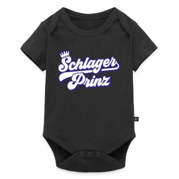 Schlager Prinz | Farben änderbar - Baby Premium Kurzarmbody - Schwarz - Vorne