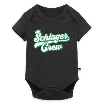 Schlager Crew | Farben änderbar - Baby Premium Kurzarmbody - Schwarz - Vorne