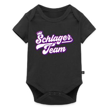 Schlager Team | Farben änderbar - Baby Premium Kurzarmbody - Schwarz - Vorne