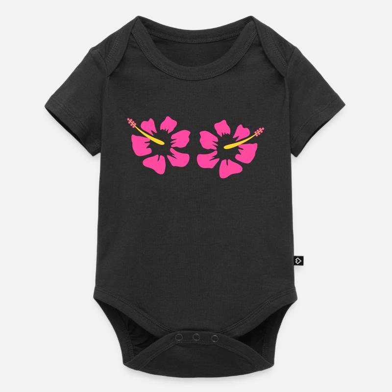 Fleur Rose Rose Fleur Fleurs Rose Rose Fleurs - Body à manches courtes Premium Bébé - noir