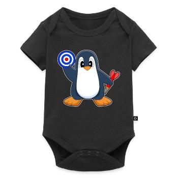 Cible de fléchettes Penguin Dart - Body à manches courtes Premium Bébé - noir - Devant