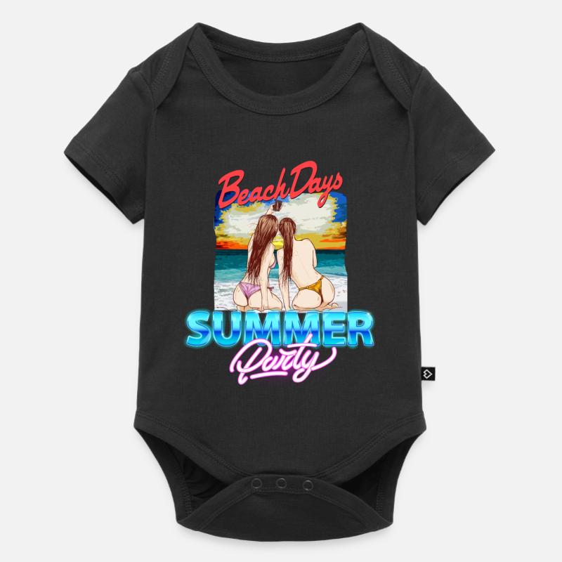 Beach days - Baby Premium short-sleeve bodysuit - black