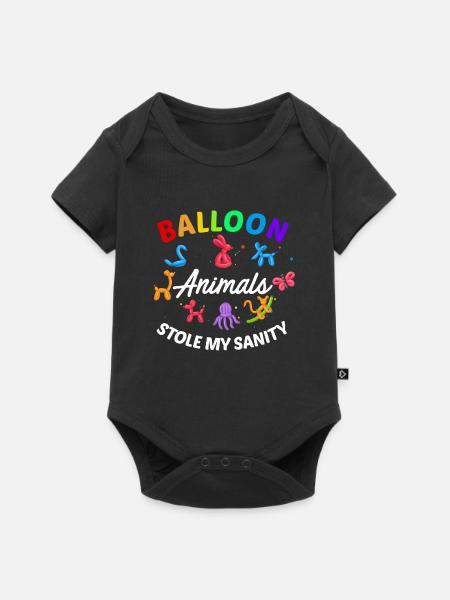 Ballon Twisting Design - Baby Premium Kurzarmbody - Schwarz