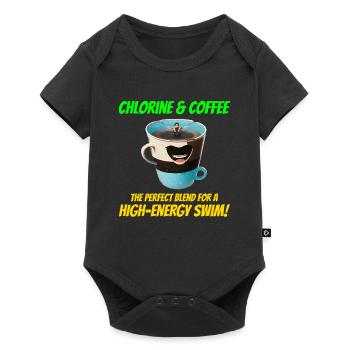 Chlorine and coffee: Swimmer Swimming Swim - Baby Premium short-sleeve bodysuit - black - Front