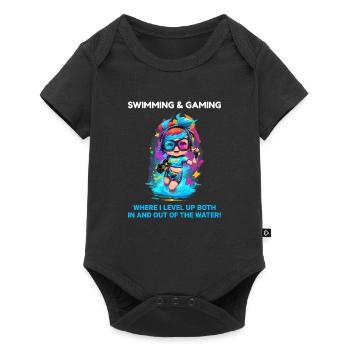 Swimming Swimmer Swim Underwater Gaming Video Game - Baby Premium short-sleeve bodysuit - black - Front