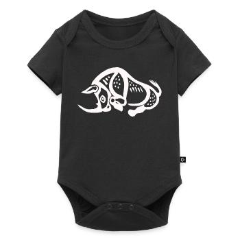 Prehistoric Rhino - White - Baby Premium short-sleeve bodysuit - black - Front