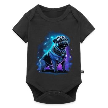Neon Carlin Chien Minuit Magique - Body à manches courtes Premium Bébé - noir - Devant