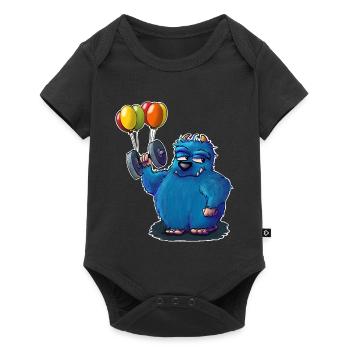 Le petit monstre de fitness - Body à manches courtes Premium Bébé - noir - Devant