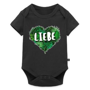 Umwelt Natur Herz Naturschutz Umweltschützer Erde - Baby Premium Kurzarmbody - Schwarz - Vorne