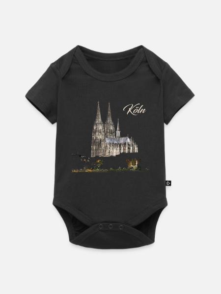 Köln - Baby Premium Kurzarmbody - Schwarz