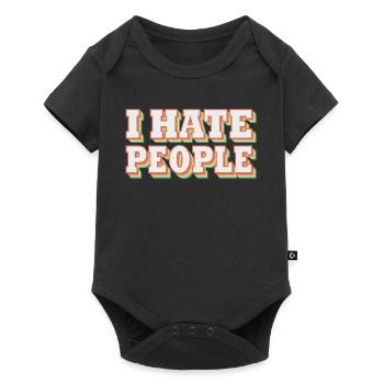 i hate people | I hate people - Baby Premium short-sleeve bodysuit - black - Front