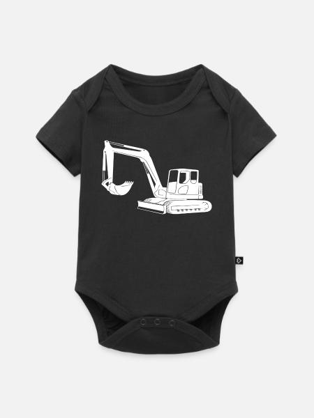 Baggerfahrer Silhouette - Baugeräteführer - Baby Premium Kurzarmbody - Schwarz