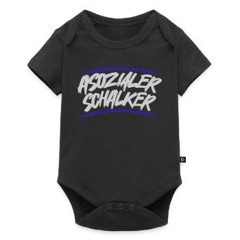 Asozialer Schalker | Gelsenkirchen Schalke - Baby Premium Kurzarmbody - Schwarz - Vorne
