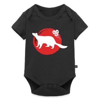 Marten Silhouette Japonaise - Body à manches courtes Premium Bébé - noir - Devant