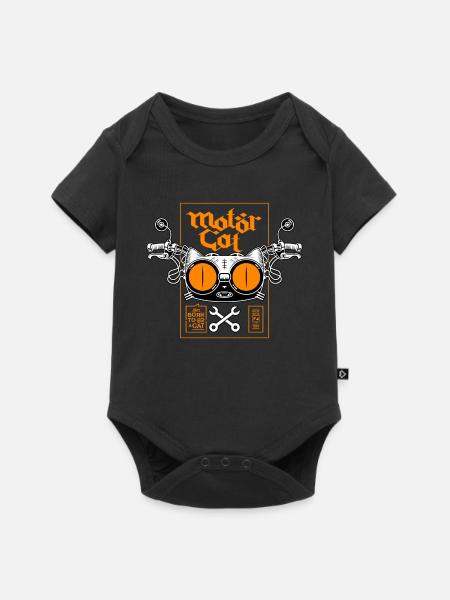 MOTORCAT 02 - Baby Premium short-sleeve bodysuit - black