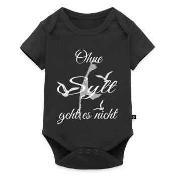 Insel Sylt - Baby Premium Kurzarmbody - Schwarz - Vorne