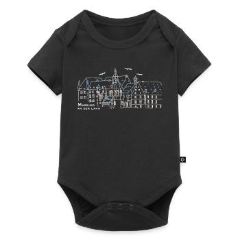 Marburg an der Lahn, Schloss, Hessen, Zeichnung - Baby Premium Kurzarmbody - Schwarz - Vorne
