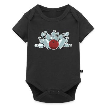 Bowling Strike - Baby Premium short-sleeve bodysuit - black - Front