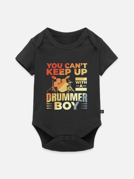 Schlagzeuger Junge - Baby Premium Kurzarmbody - Schwarz